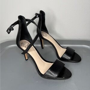 Vince Camuto Black Ankle Strap Heels (Women’s Size 6)